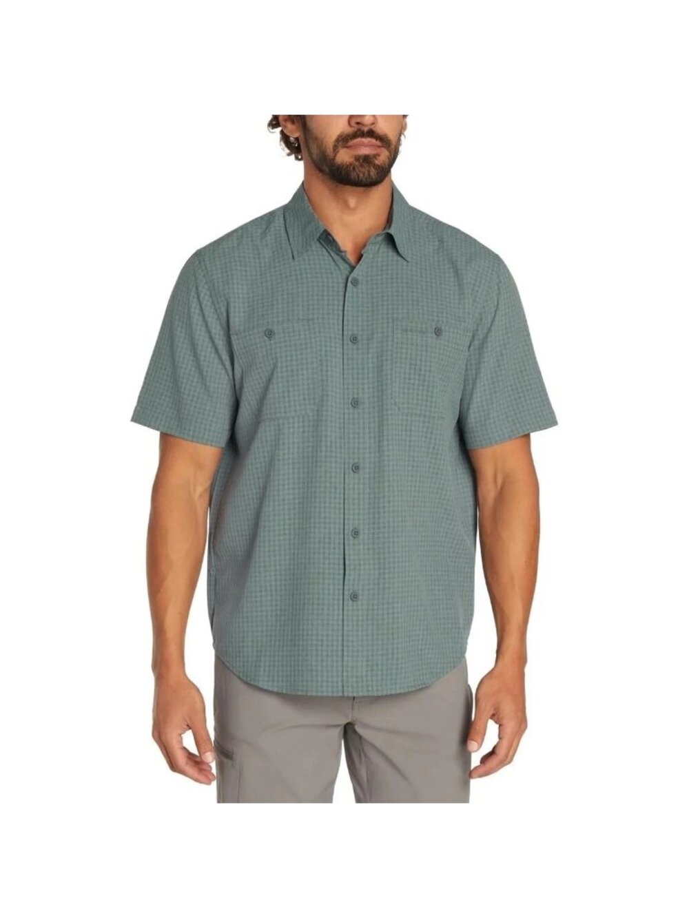 NWOT Orvis Classic  Men's M Green Short Sleeve Button-Up Shirt Outdoor
